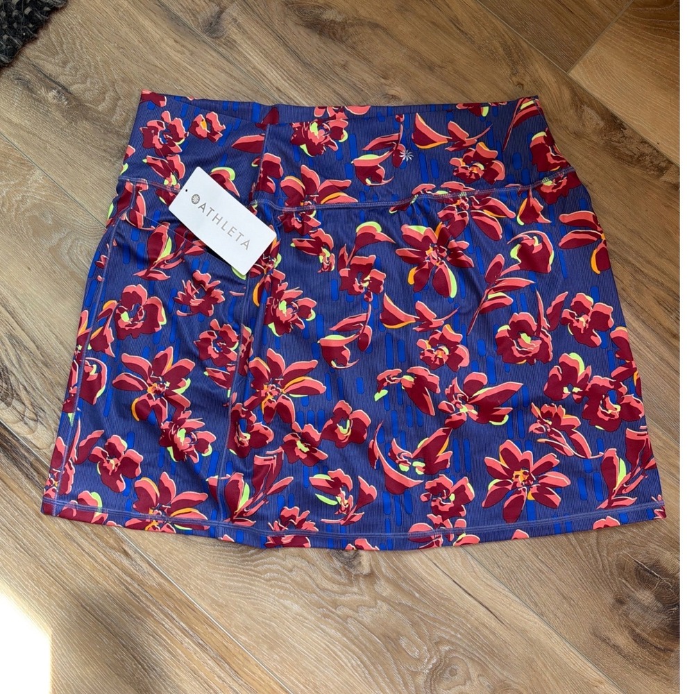 Athleta Skort Womens XL Salutation Stash Floral Print Pickleball Tennis Gym NWT